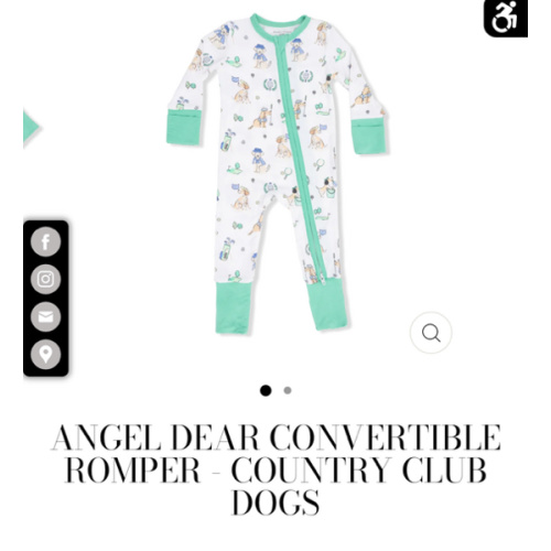 Angel Dear Convertible Romper - Country Club Dogs