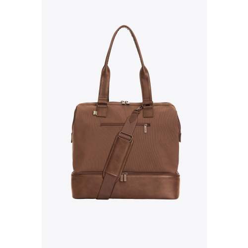BÉIS 'The Mini Weekender' in Maple - Small Brown Overnight & Weekend Bag