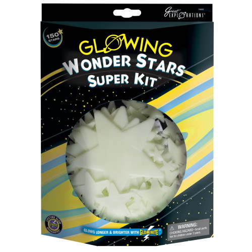 Great Explorations Glow in the Dark Wonder Stars Super Kit with 150 reusable stars and constellation chart