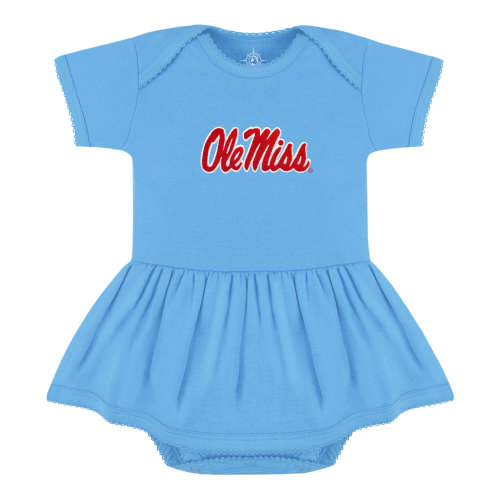 Ole Miss Rebels Picot Bodysuit Dress | College Baby