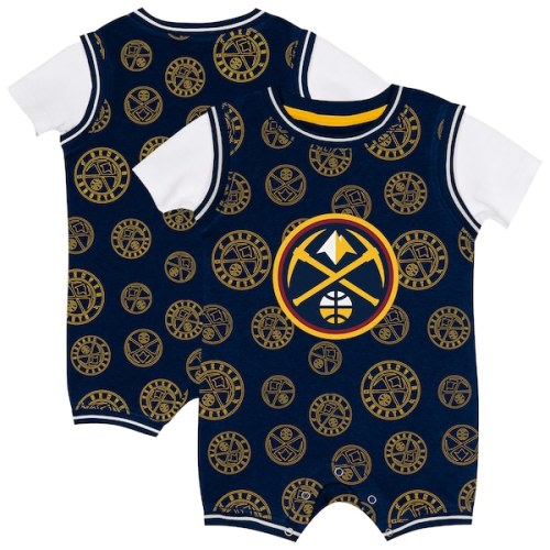 Infant Denver Nuggets Outerstuff Navy Logo Mania Romper