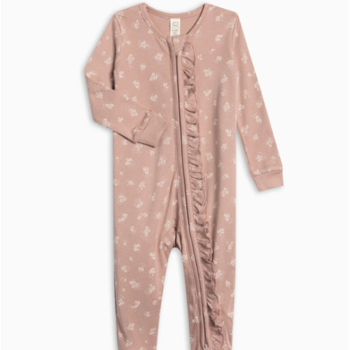 Neve Ruffle Zipper Footie