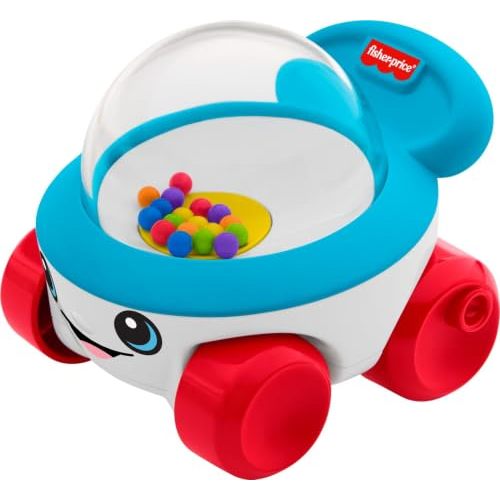 Fisher-Price Corn Popper Mini Vehicle Toy | 3.6 x 3.7 Inches, Push Along, Crawl After Play, Fun Sounds, Baby & Toddlers Ages 6+ Months