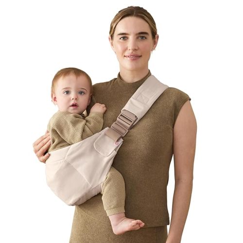 Ergobaby Upsie Hip Sling – Natural Beige Baby Carrier – Lightweight, Adjustable Sling for Toddlers – Breathable & Ergonomic Design