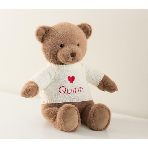 Toasted Coconut Teddy Bear with Sweater Plush