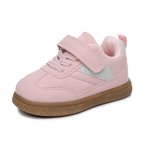 Apakowa Toddler Sneakers Baby Walking Shoes First Walker Sneakers Wide Toe Box Soft Sole Infant Toddler Casual Shoes for Boys Girls 6-24 Months