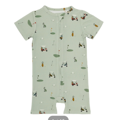 Golf Small Ribbed Summer Zip Romper