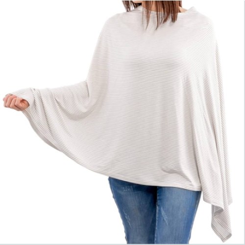 WeeSprout Nursing Cover for Breastfeeding, Soft & Breathable Nursing Poncho, Neck Insert for Hands-Free View, Machine Washable & Dryer Safe Feeding Cover Up