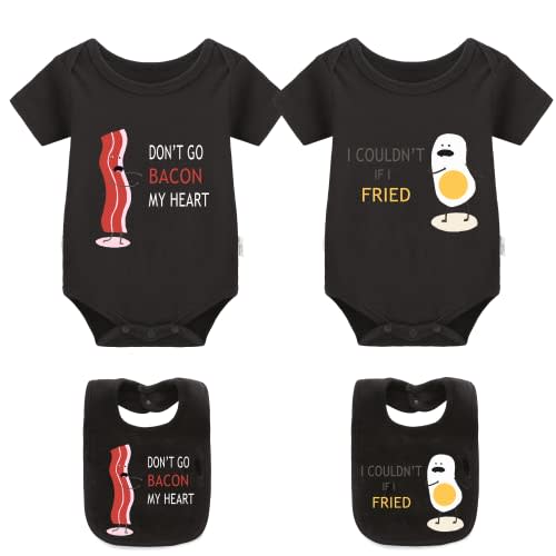YSCULBUTOL Baby Twins Bodysuit Perfect Together Best Friend Newborn Romper Toddler Unisex Twin Outfit