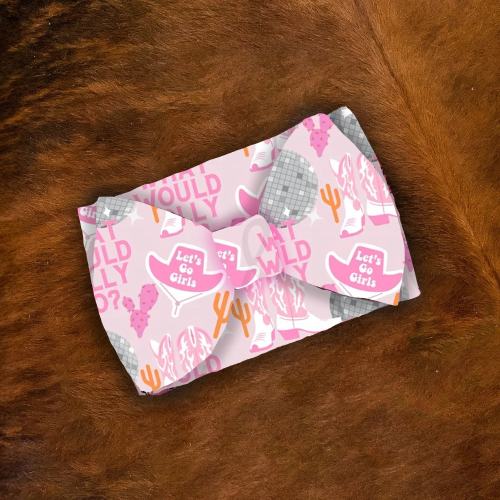 Western Girls Bow Headwrap / headwrap / Cowgirl / Baby Bow / What Would Dolly Do