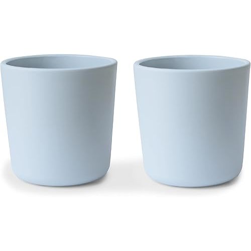 mushie Dinnerware Cups For Kids | Made in Denmark, Set of 2 (Powder Blue)