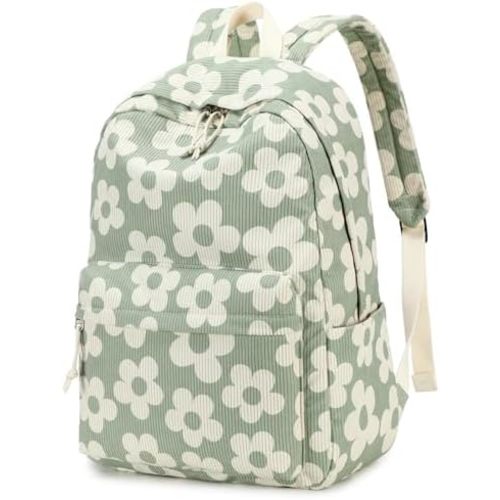 School Backpack for Teen Girls Bookbags Elementary High School Corduroy Laptop Bags Women Travel Daypacks