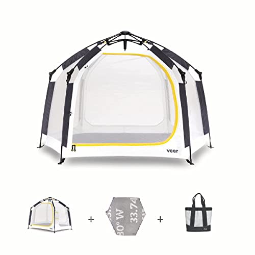 Veer Basecamp Bundle | Includes Basecamp Portable Pop Up Play Yard, Cushioned Air Pad, and Waterproof Adventure Tote