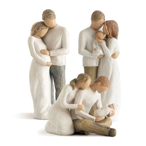 Willow Tree Our Gift Figure Plus Home Figure Plus New Life Figure, Sculpted Hand-Painted 3 Piece Set