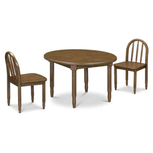 Liberty Play Table and Spindle Chairs Set - Natural Walnut