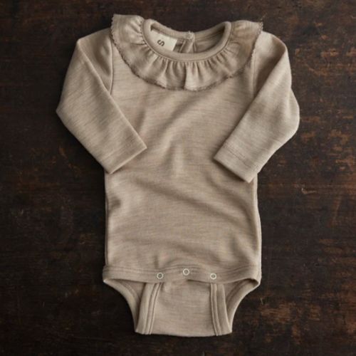 Wren onsie - Merino Wool & Silk - Sandstorm