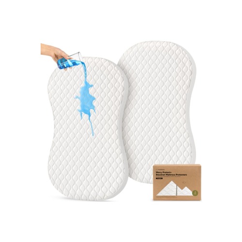 2-Pack Mavy Protect+ Waterproof Bassinet Mattress Protectors