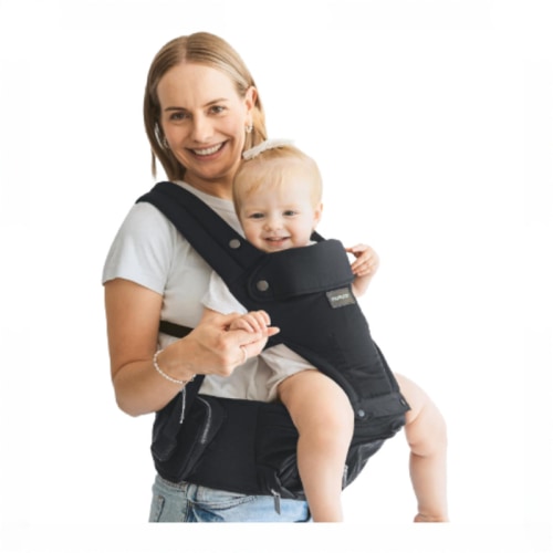 Momcozy 2-in-1 Baby Carrier with Hip Seat, Black