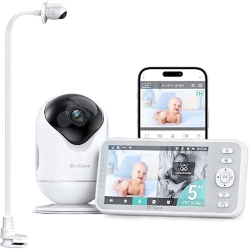 Dr.Care VistaView 5" 1080P Smart WiFi Baby Monitor with Camera ＆ Clip Mount