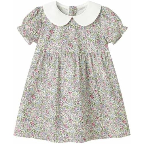 pureborn Baby Toddler Girl Dress Floral Woven Cotton Summer Outfits 12M-5T