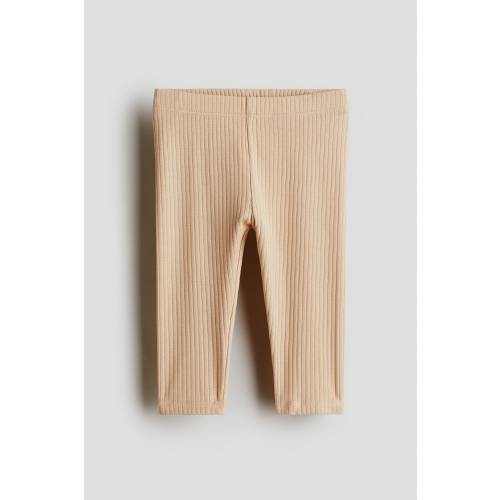 RIBBED COTTON LEGGINGS