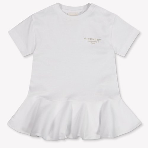 Givenchy Kids Logo Printed Ruffled Dress