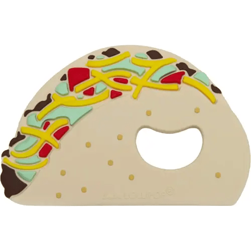Loulou Lollipop Silicone Teether for Teething Baby Boy and Girl - Taco