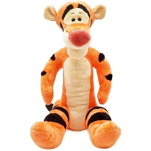 Disney Store Official Tigger Medium Soft Toy for Kids, Cuddly Character with Fuzzy Texture and Embroidered Details, Floppy Tail, Disney Plushy Suitable for All Ages