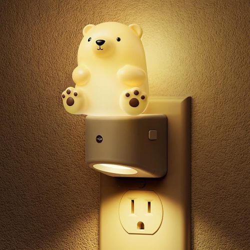 L LOHAS LED Plug in Night Light for Kids, 3D Cute Puppy Night Lights with Dusk to Dawn Sensor, RGB+Soft White 3000K Dog Night Light, Christmas Birthday Gift Nightlight for Kids, Room Decor