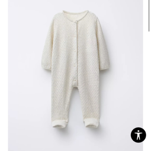 CONVERTIBLE COTTON, SILK AND CASHMERE TEXTURED KNIT JUMPSUIT WITH FOOT - Mid-ecru | ZARA United States