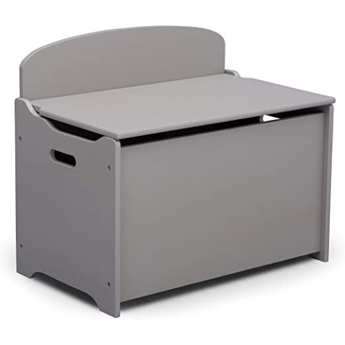Delta Children MySize Deluxe Toy Box - Greenguard Gold Certified, Grey - 1 Count (Pack of 1)