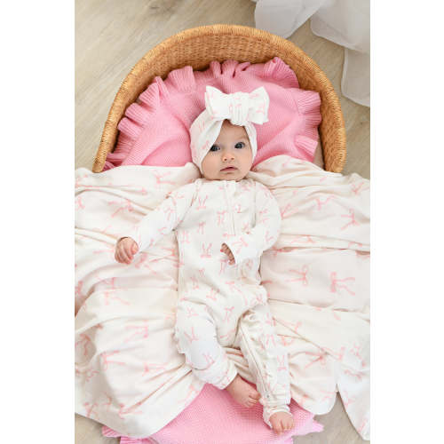 Swaddle Set | Pink Bows – Little and Fern