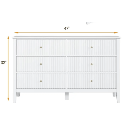 RoyalCraft Oversized Nightstand with 6 Drawers - Modern Dresser - TikTok Shop