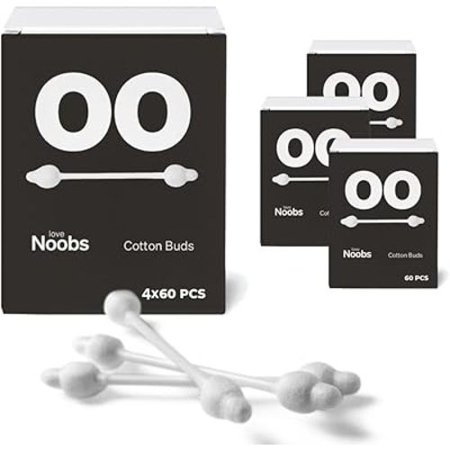 Baby Cotton Swabs by LoveNoobs™, 240 pcs, 100% Organic, GOTS Certified, Ultra Soft Ear Swabs for Kids and Babies