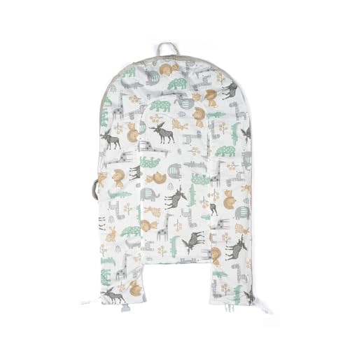 Cotton Baby Lounger Replacement Cover, Co-Sleeping Newborn Baby Nest Cover ONLY Breathable Machine Washable (F)