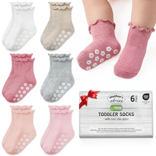 Organic Cotton Blend Ruffle Toddler Socks 6M-12M-2t-3t-4t-5t Gift