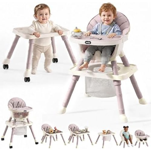 9-in-1 Baby High Chair for Babies and Toddlers with Building Block Table