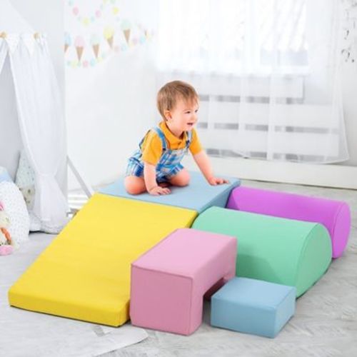 Soft Toddlers Climbing Toys, Baby Foam Climbing Blocks for Babies Toddlers, Indoor Climb and Crawl Activity Play Set
