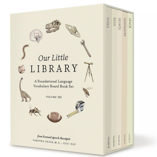 Our Little Library Vol. 3: Dinosaurs, Space, Tools, Bugs, and Sports Board Book Set for Boys & Girls (Tabitha Paige Children's Book Series)