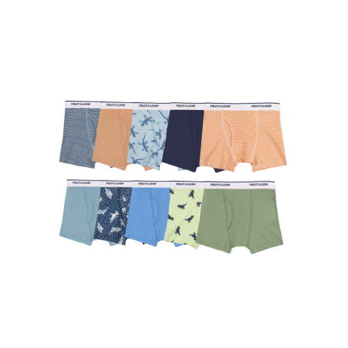 Fruit of the Loom Toddler Boy EverSoft Cotton Boxer Brief Underwear, 10 Pack, Sizes 2T-5T