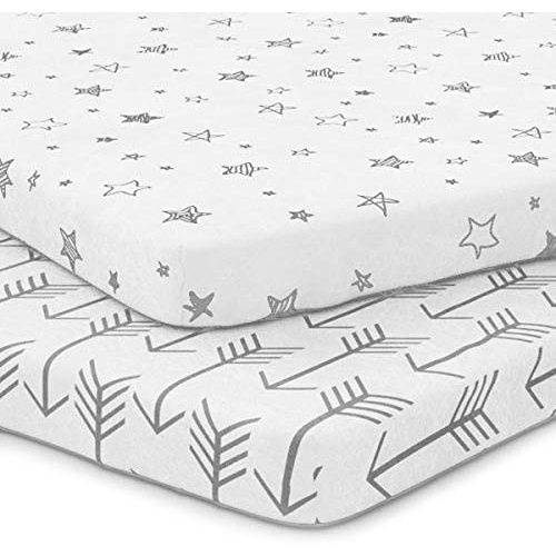 Kids N’ Such Pack N Play Fitted Sheet Set for Pack N Play Mattress Pad, 2 Pack