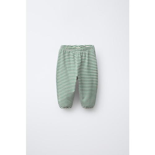 STRIPED JOGGING PANTS - Green | ZARA United States