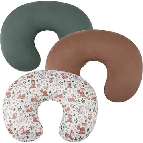Nursing Pillow Cover Set 3 Pack Slipcovers Ultra-Soft Stretchy