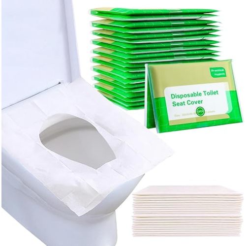 YGDZ Toilet Seat Covers Disposable, 110pcs Flushable Travel Disposable Toilet Seat Covers for Adults Kids Potty Training, Travel Essential Accessories for Airplane, Road Trips, Camping