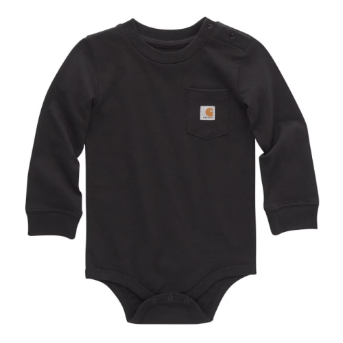 Carhartt Infant Boys' Logo Pocket Long Sleeve Onesie