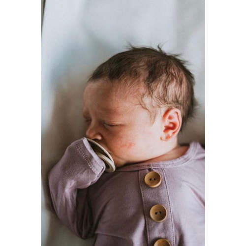 Dusty Purple Bamboo Knotted Gown & Hat