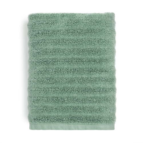 Mainstays Performance Cotton Bath Towel, Super Soft Quick Dry Fade Resistant, Textured Green