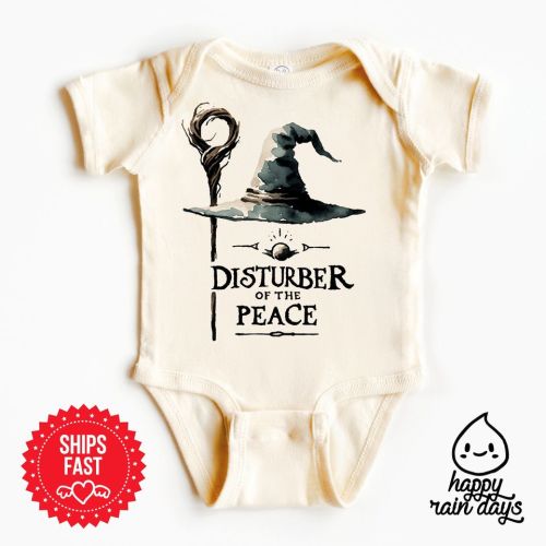 Disturber of the peace baby bodysuit, nerdy baby gifts Kids's Short Sleeve Onesie 12M Red sold by Aveline-Anticommunist | SKU 263169895 | Printerval