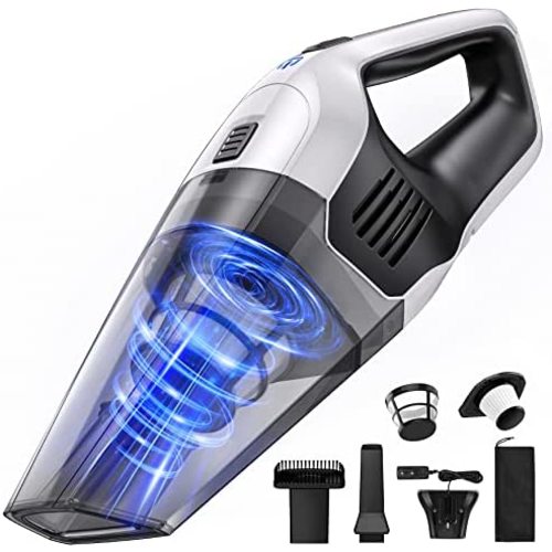 Cordless Handheld Vacuum Cleaner, 8000Pa Strong Suction Hand Held Vacuum with 25-30Mins Long Runtime Rechargeable Battery Lightweight Hand Vacuum for Home and Car Carpet Stairs Pet Hair Deep Cleaning