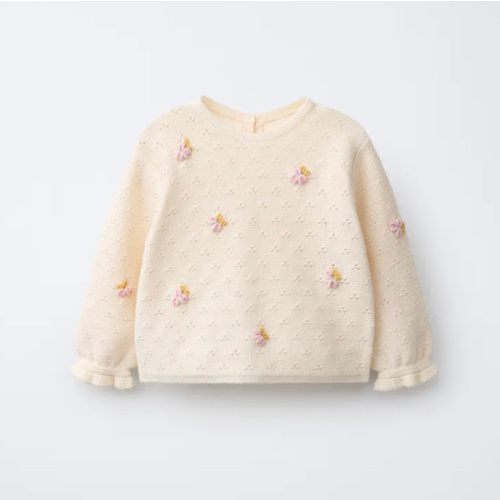 OPENWORK AND BOBBLE JUMPER - Ecru | ZARA United States